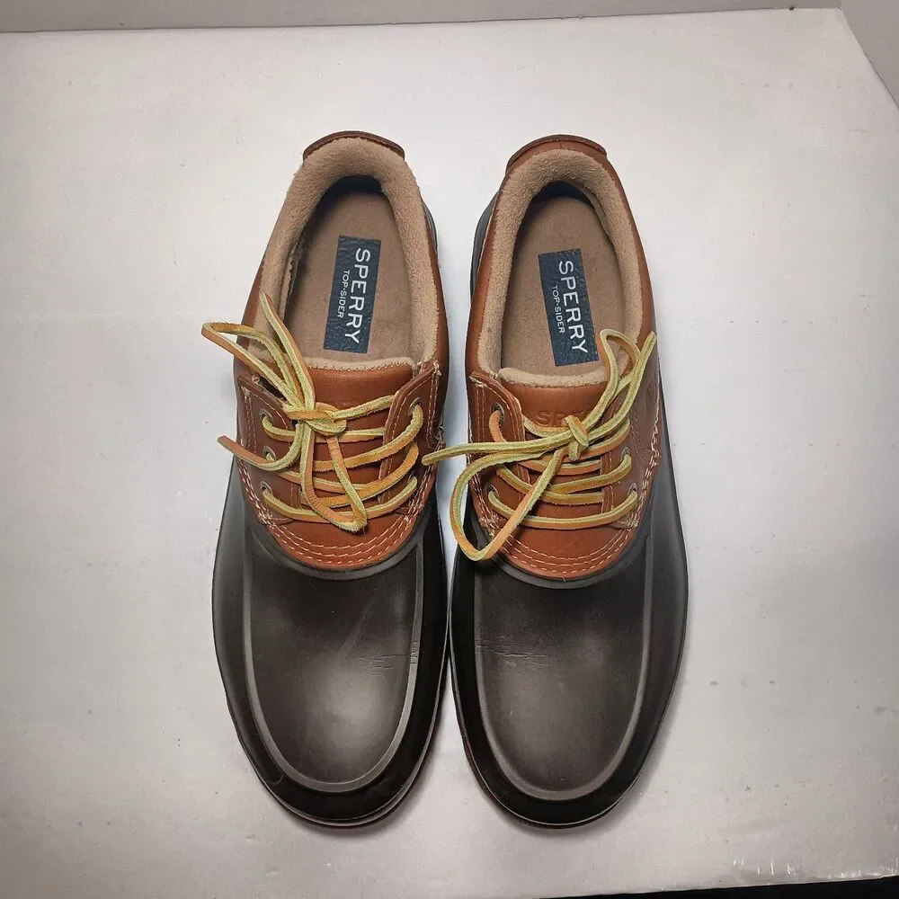 Sperry Top-Sider Duck Boots Mens 12M Brown Leather Low Cut Outdoors Workwear